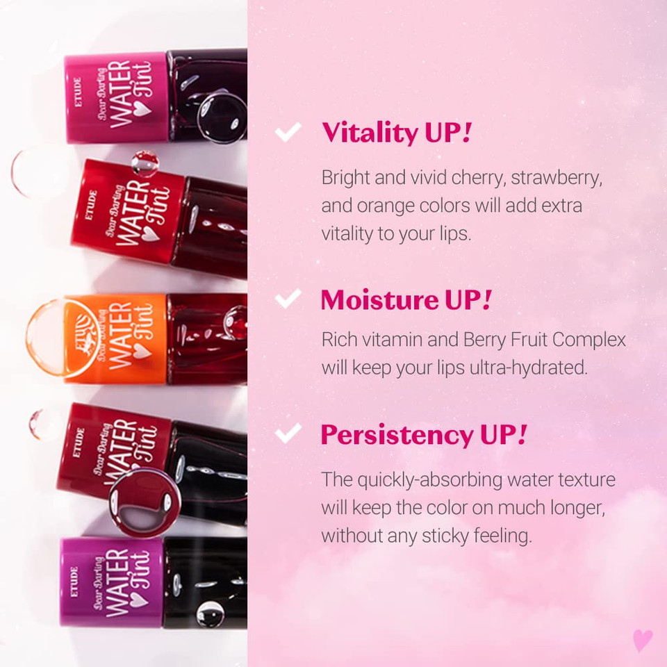 Etude Dear Darling Water Tint 3 Color Set (21Ad)| Vivid Color Lip Stain With Moisturizing Weightless & Non-Sticky Finish Lip Stain | Smudge-Proof & Lightweight Lip Tint | K-Beauty3 Color Set (21Ad)0.32 Fl Oz (Pack Of 3)