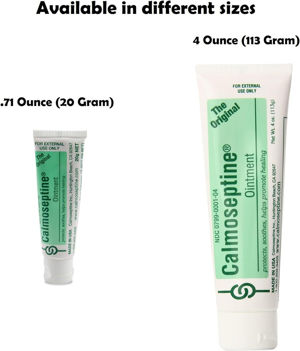 Calmoseptine Diaper Rash Ointment Tube, (Pack Of 6)