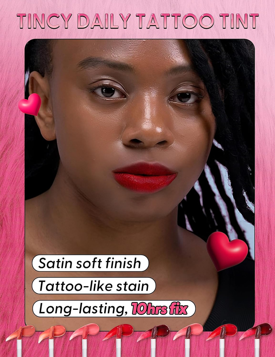 It'S Skin Tincy All-Day Semi-Matte Lip Stain Tint 0.14Oz (04 Bloodymary Red) - Non-Transfer | Smooth Satin Finish, Rich Pigmentation | Moisturizing, Comfortable Vivid Color For Lasting All-Day Beauty04 Bloodymary Red