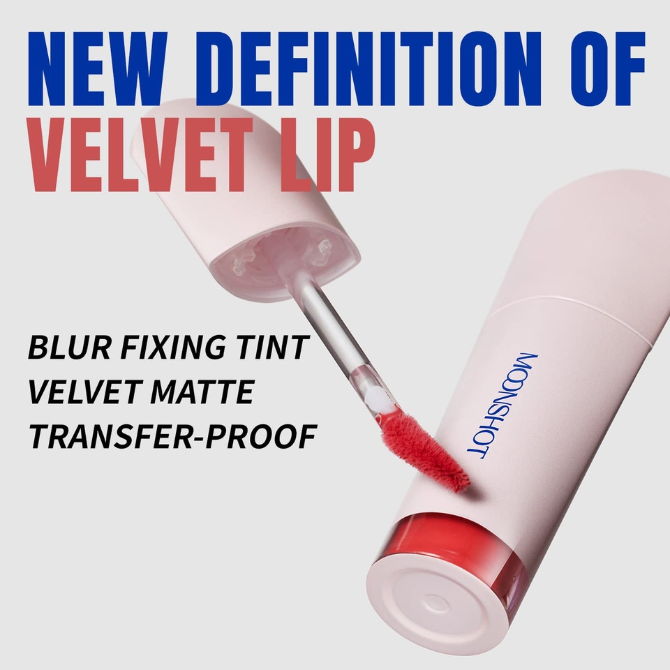 Moonshot Performance Lip Blur Fixing Tint  Velvet Matte Liquid Lipstain With Avocado Protein  Transfer Proof - Mood Enhancing, Moisturizing, And Long Wearing Lip Tint, 0.12 Fl.Oz. (06 Bang)06 Bang