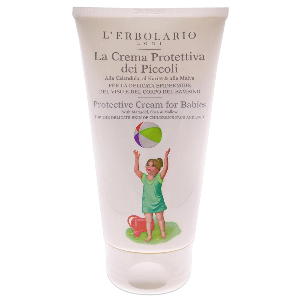 L'Erbolario Protective Cream For Babies - Rich In Vitamins And Plant-Derived Emollients - With Marigold, Shea And Mallow - Nourish, Soften And Keep Your Childã¢ÂS Sensitive Skin Supple - 5.07 Oz