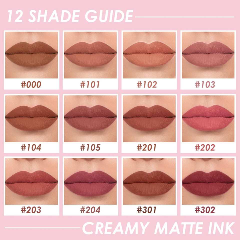 Focallure Velvet Matte Liquid Lipstick, Satin-Finish, High Pigmented Lip Color, Cheeks And Lips Tint, Lightweight, Quick-Drying, Sweet Chestnuts104 Sweet Chestnuts