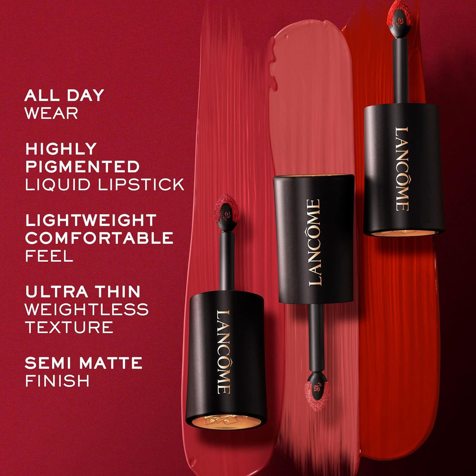 Lancã£Â´Me L'Absolu Rouge Drama Ink - All Day Wear - Lightweight - Semi-Matte196 French Touch: Warm Orange Red