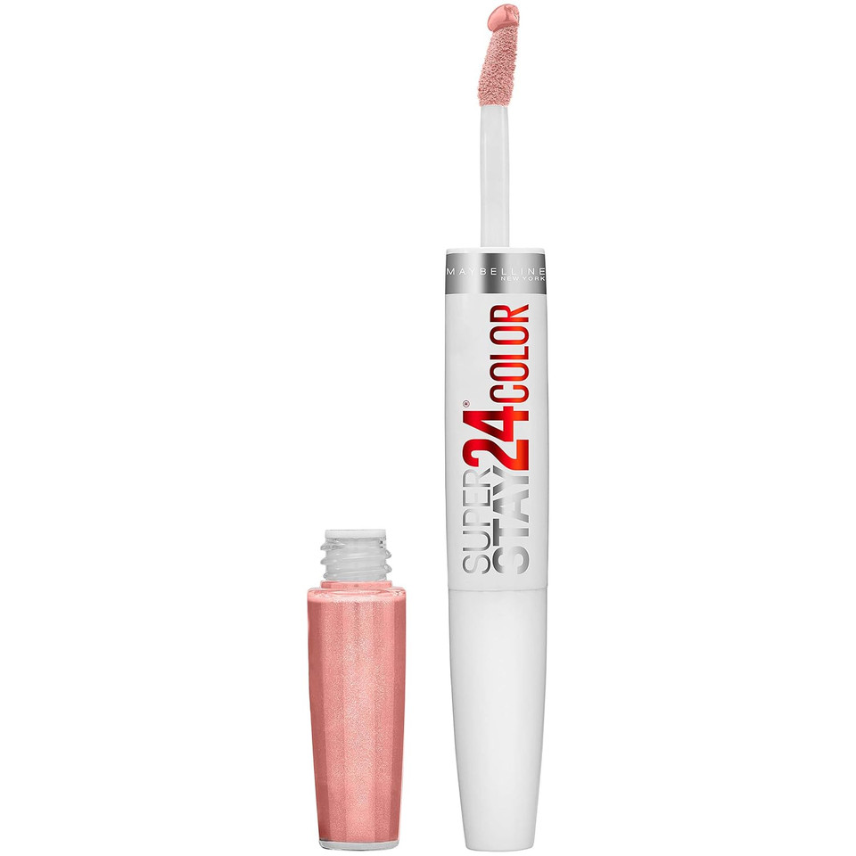 Maybelline Super Stay 24, 2-Step Liquid Lipstick Makeup, Long Lasting Highly Pigmented Color With Moisturizing Balm, Constant Toast, Nude, 1 Count136 Constant Toast