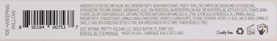 Pretty Vulgar - My Lips Are Sealed Liquid Lipstick, Cruelty-Free (Weeping Willow)Weeping Willow (Brown)