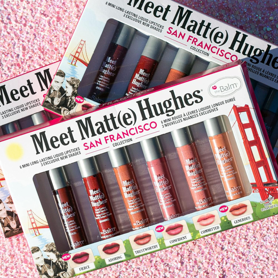 Thebalm Meet Matte Hughesã¢Â® San Francisco - Set Of 6 Mini Long-Lasting Liquid Lipsticks, 2.4 Fl. Oz