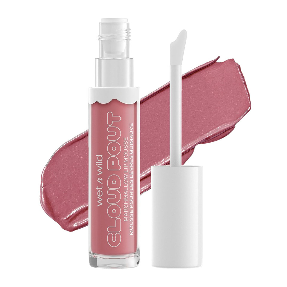 Wet N Wild Lip Cream Cloud Pout W/Marshmallow, Pink Girl, You'Re Whipped | Argan Oil | Vitamin E | Marshmallow Flavoredpink Girl, You'Re Whipped1 Count (Pack Of 1)