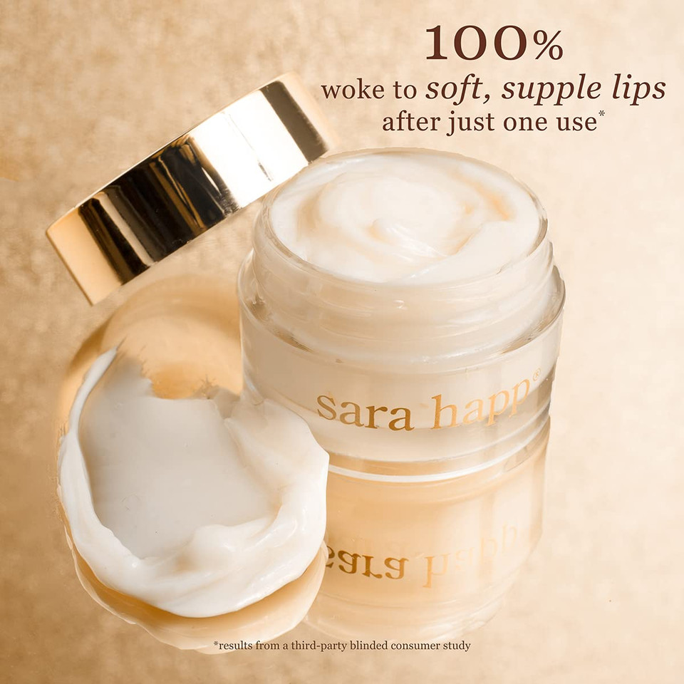 Sara Happ The Dream Slip Overnight Lip Mask: Moisturizing Natural Blend, Chamomile, Honey And Vanilla Lip Mask, Soothes And Repairs Lips, 0.5 Oz