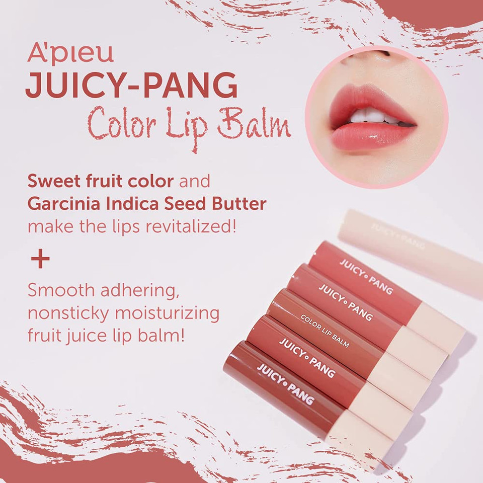 A'Pieu Juicy-Pang Color Lip Balm (Rd02-Rich Red)- Long-Lasting, Lightweight, Color&Care, Daily Lip Balmrd02