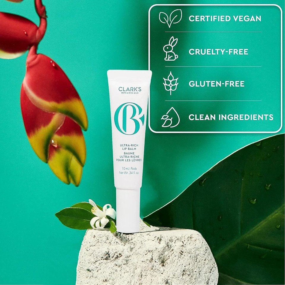 Clark'S Botanicals Ultra Rich Lip Balm: Plumping Moisturizer With Collagen And Shea, Mango & Avocado Butter + Vitamin E, Stimulating Organic Lip Treatment