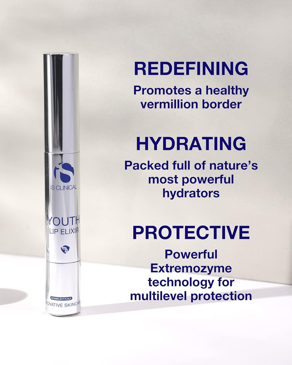 Is Clinical Youth Lip Elixir; Lip Plumper; Lip Care Products; Contains Vitamin C, Hyaluronic Acid