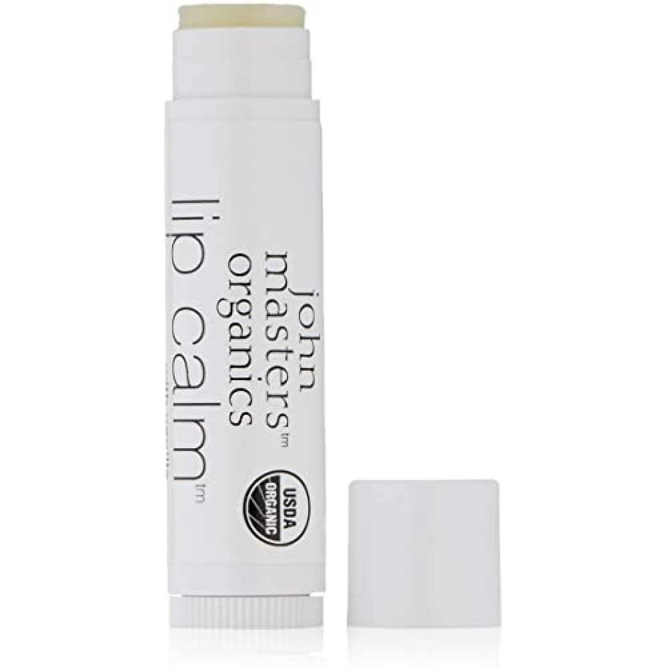 John Masters Organics - Lip Calm Vanilla - Usda Certified Organic Natural Lip Balm To Moisturize, Hydrate & Soothe Chapped Lips - 0.15 Oz