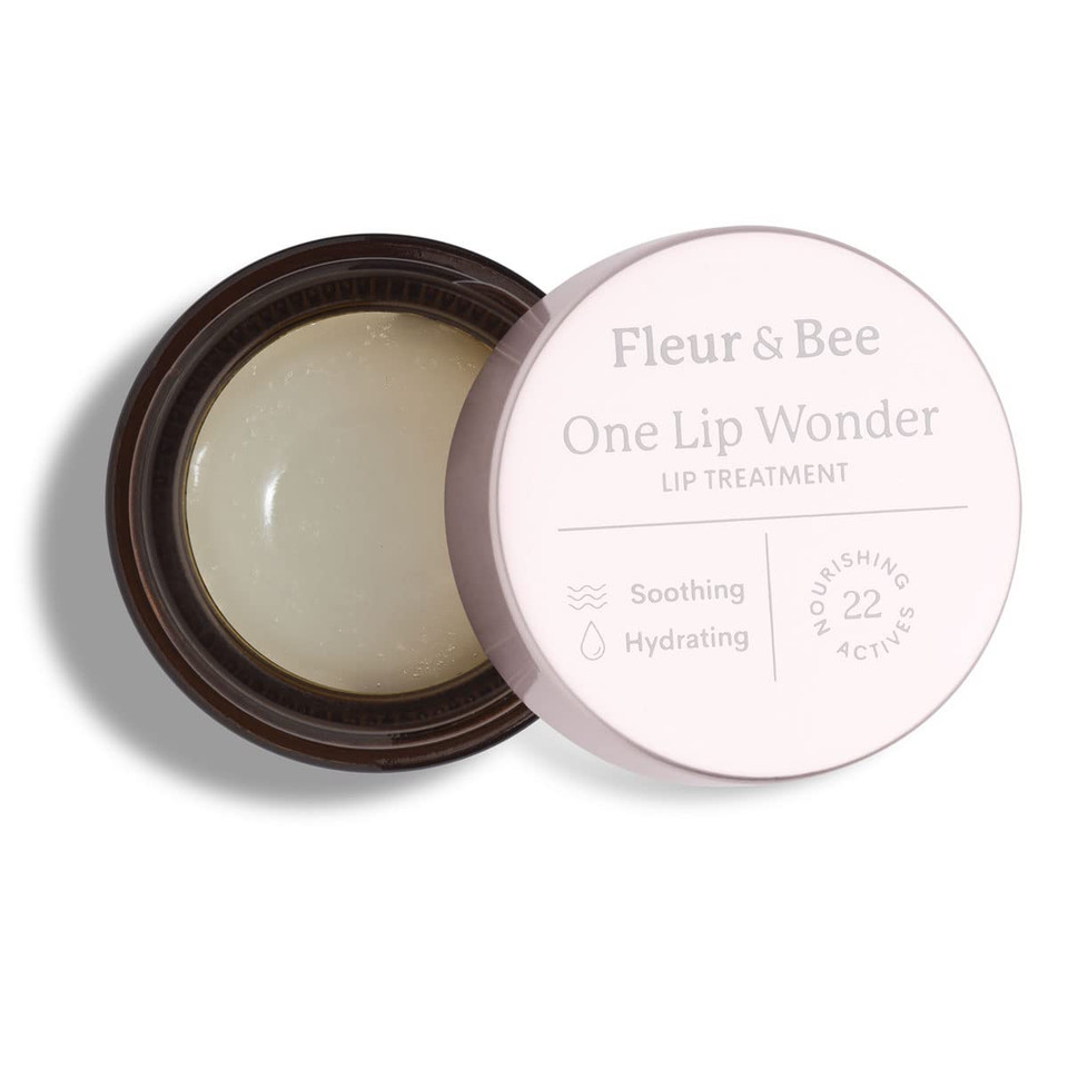 Peptide Lip Treatment with Anti-Aging Benefits | Clean, 100% Vegan, Cruelty Free | Restorative Repair For Dry Lips That Visibly Plumps and Hydrates | One Lip Wonder by Fleur & Bee - 0.17oz