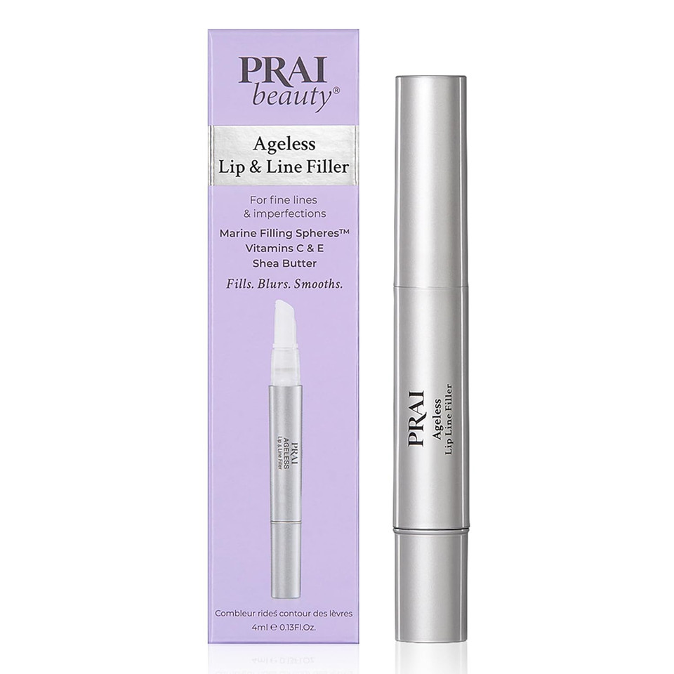 Prai Beauty Ageless Lip And Line Filler For Instantly Ageless Lips | Lip Serum That Plumps, Smooths, & Fills In Lines | Moisturizing Lip And Line Filler With Vitamins C & E To Boost Collagen | 0.13 Oz