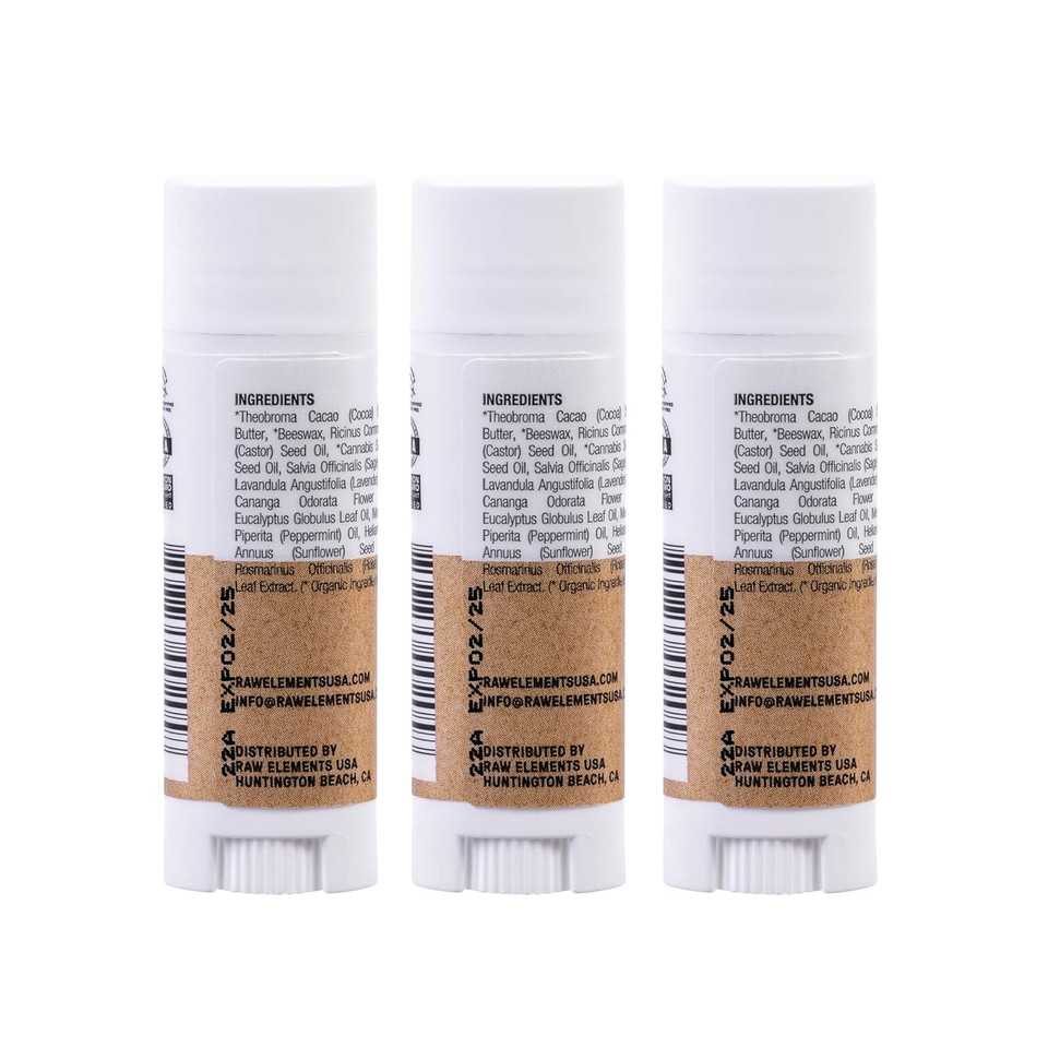 Raw Elements Organic Herbal Rescue Lip Balm, 0.15Oz (3-Pack)0.15 Ounce (Pack Of 3)