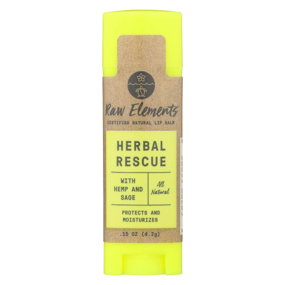 Raw Elements Usa Lip Balm Herbal Rescue, 0.15 Oz1-Pack