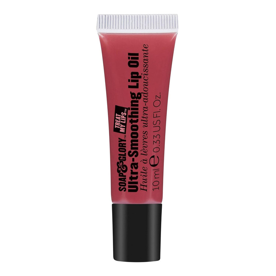Soap & Glory Treat My Lips Ultra-Smoothing Lip Oil, Sheer Pink - Rosehip Oil + Orchid Flower Extract Hydrating Lip Treatment - Smoothing Lip Moisturizer For Fine Lines And Wrinkles Around Lips (10 Ml)Sheer Pink