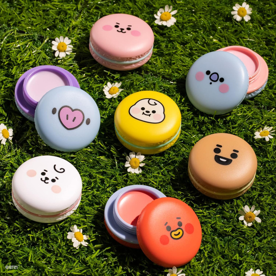 The Crã£Â¨Me Shop | Bt21 Baby Macaron Lip Balm Complete Collection (Set Of 7)