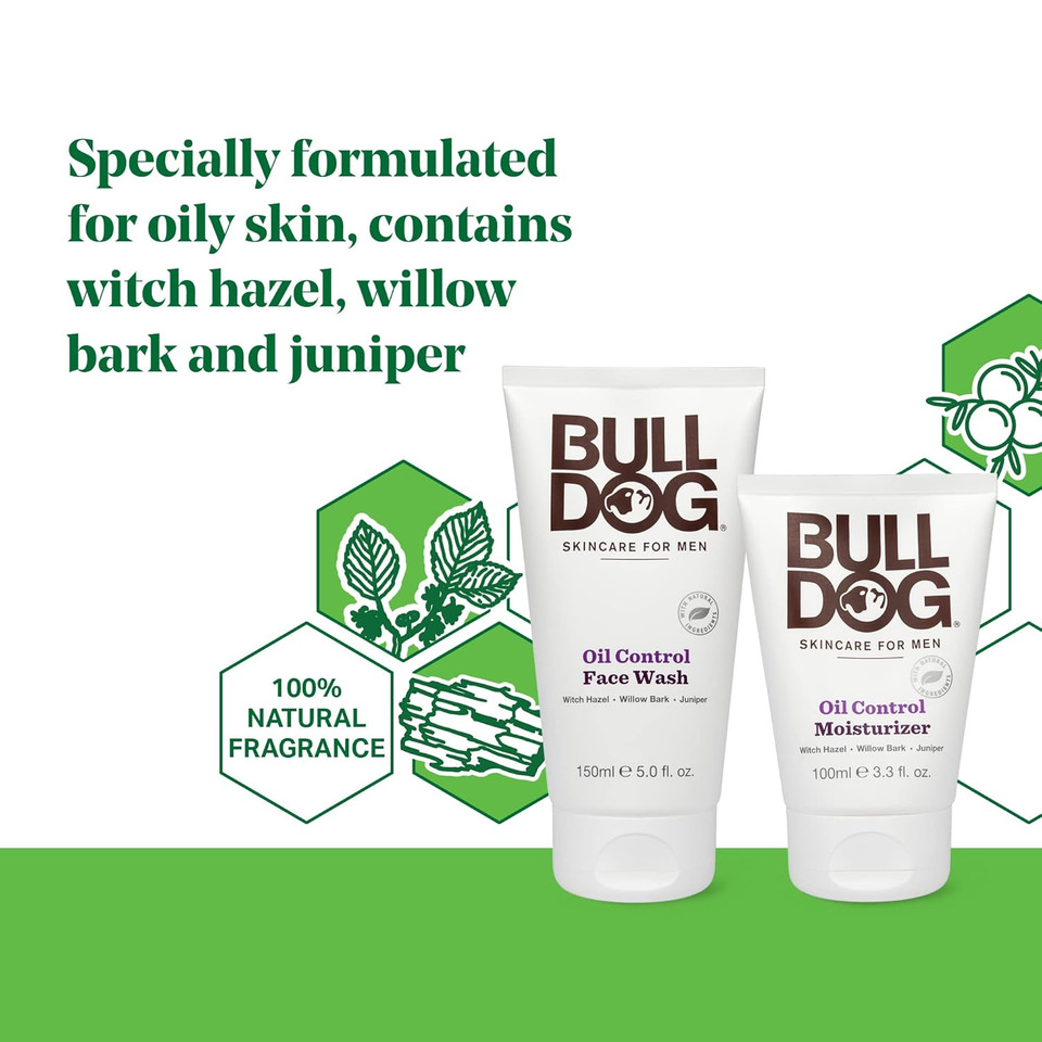 Bulldog Mens Skincare And Grooming Original Full Face Kit With Moisturizer, Face Wash & Face Scrub
