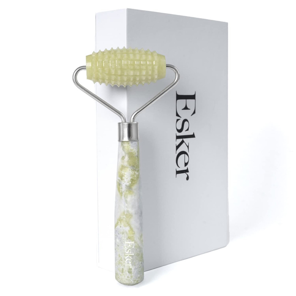 Esker Esker - Allover Jade Roller For Face + Body | Vegan, Cruelty-Free, Clean Beauty
