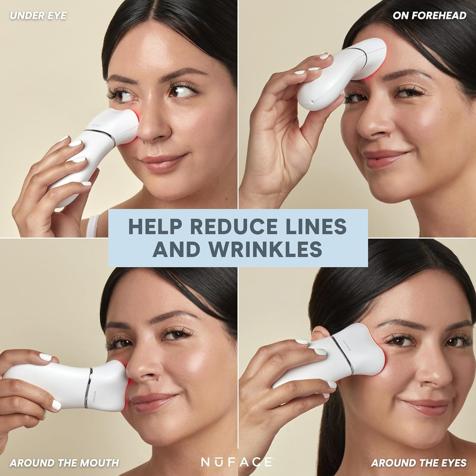 Nuface Wrinkle Reducer Attachment  For Trinity+, Led Red Light Attachment To Reduce Wrinkles Around Eyes, Mouth And Forehead