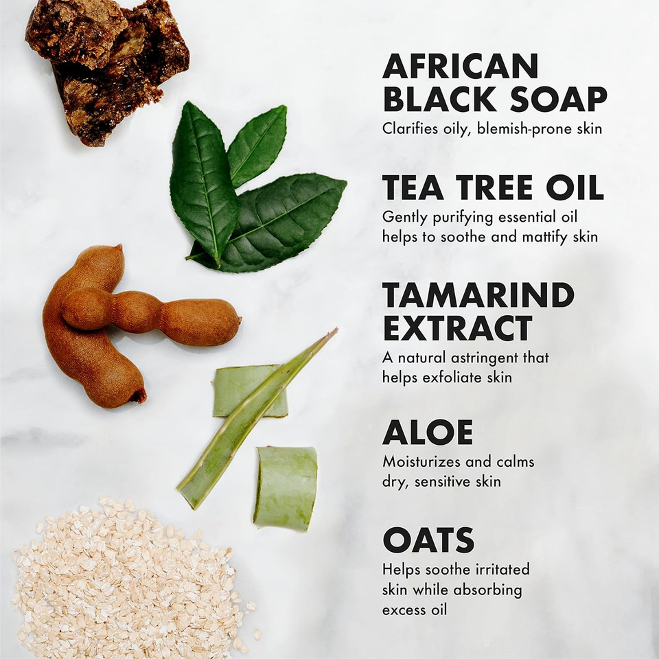 Sheamoisture African Black Soap Scrub & Lotion Cleanser & Scrub And Lotion Duo Blemish Prone Skin Clarifying 2 Count