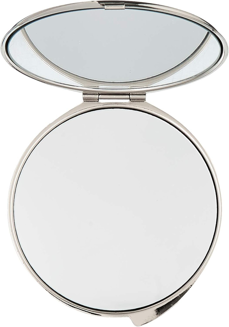 Antique Alive Mother Of Pearl Design 2-Sided 2X/1X Magnification Compact Mirror, Pocket Travel Makeup Mirror, Small Metal Portable Handheld Cosmetic Mirror For Purses, Gift For Mom Women (Candle)Candle