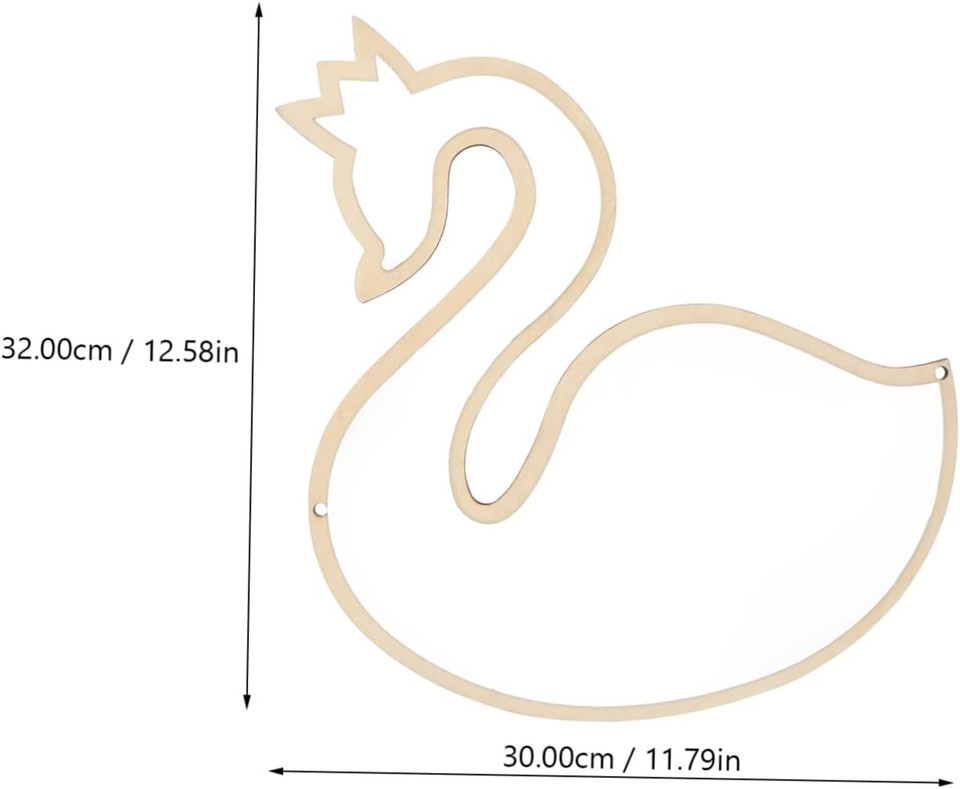 Frcolor 1Pc Crown Swan Mirror Removable Wall Stickers Modern Wall Hanging Mirror Makeup Mirror Wall Mounted Novelty Wall Mirror Wood Decor Grade Plywood 3D One-Way Mirror Wall-Mounted