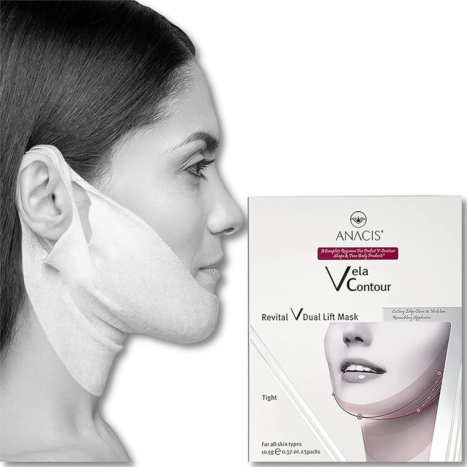 Anacis Double Chin Sagging V Line Contour Lift Neck Tightening Mask (5 Double Masks)