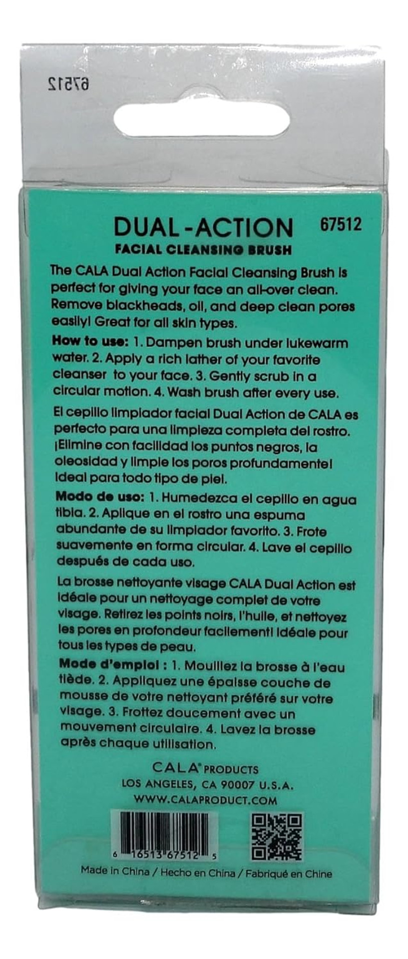 Cala Dual-Action Mint Facial Cleansing Brush