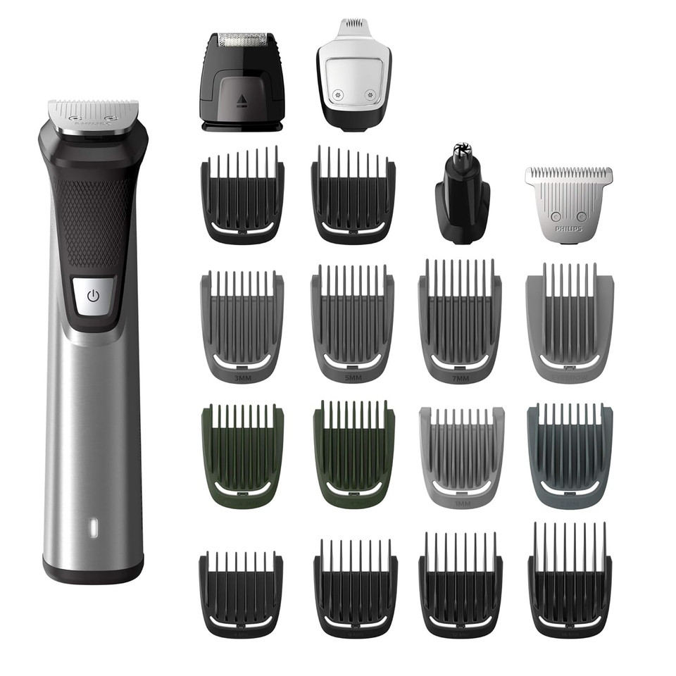 Philips Norelco Multigroomer All-In-One Trimmer Series 7000, 23 Piece Mens Grooming Kit, Trimmer For Beard, Head, Body, And Face, No Blade Oil Needed, Mg7750/49 Philips Norelco Multigroomer All-In-One Trimmer Series 7000, 23 Piece Mens Grooming Kit, Trimmer For Beard, Head, Body, And Face, No Blade Oil Needed, Mg7750/49
