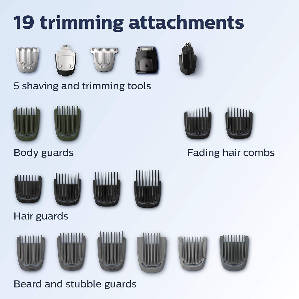 Philips Norelco Multigroomer All-In-One Trimmer Series 7000, 23 Piece Mens Grooming Kit, Trimmer For Beard, Head, Body, And Face, No Blade Oil Needed, Mg7750/49 Philips Norelco Multigroomer All-In-One Trimmer Series 7000, 23 Piece Mens Grooming Kit, Trimmer For Beard, Head, Body, And Face, No Blade Oil Needed, Mg7750/49