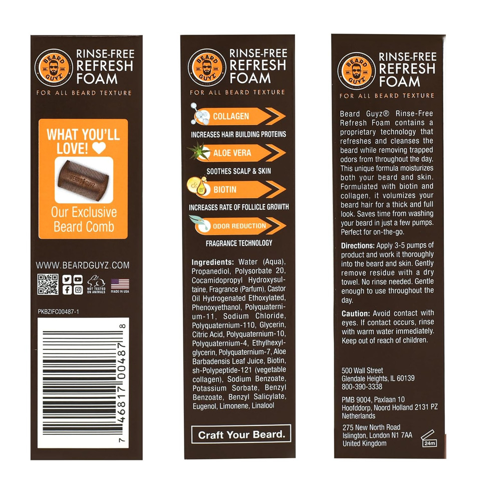 Beard Guyz Rinse-Free Refresh Foam