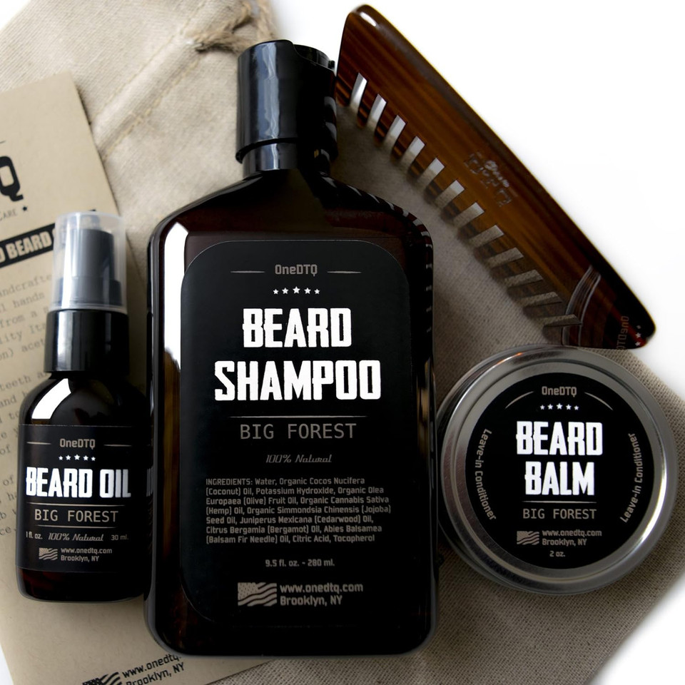 Big Forest Beard Growth Shampoo; All Natural & Organic Facial Hair Wash; Menã¢ÂS Liquid Soap Lathers Big And White, 9 Ounce Bottle