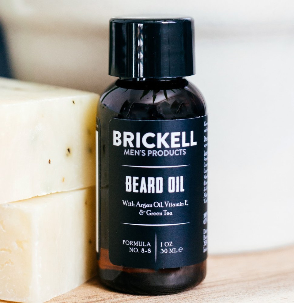 Brickell Men'S Beard Oil For Men, Natural And Organic Argan And Jojoba Oil To Strengthen And Soften Hair, 1 Ounce, Scented