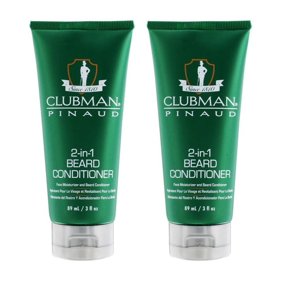 Clubman Pinaud 2-in-1 Beard Conditioner and Face Moisturizer, 3 oz x 2 pack