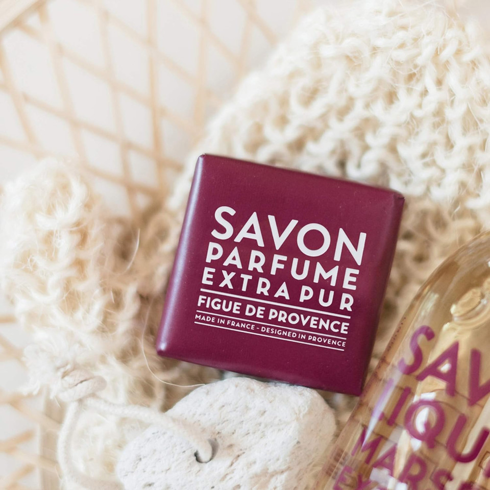 Compagnie De Provence Extra Pure Savon Marseille - Fig Of Provence - Value Pack Set Of 3 X 3.4 Ounce Bars - Made In France