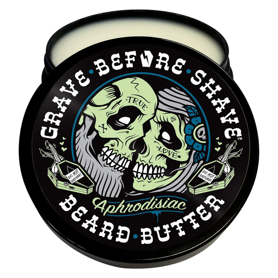 Grave Before Shave Leather/Cedar-Wood Scent Beard Conditioning Butter 4 Oz