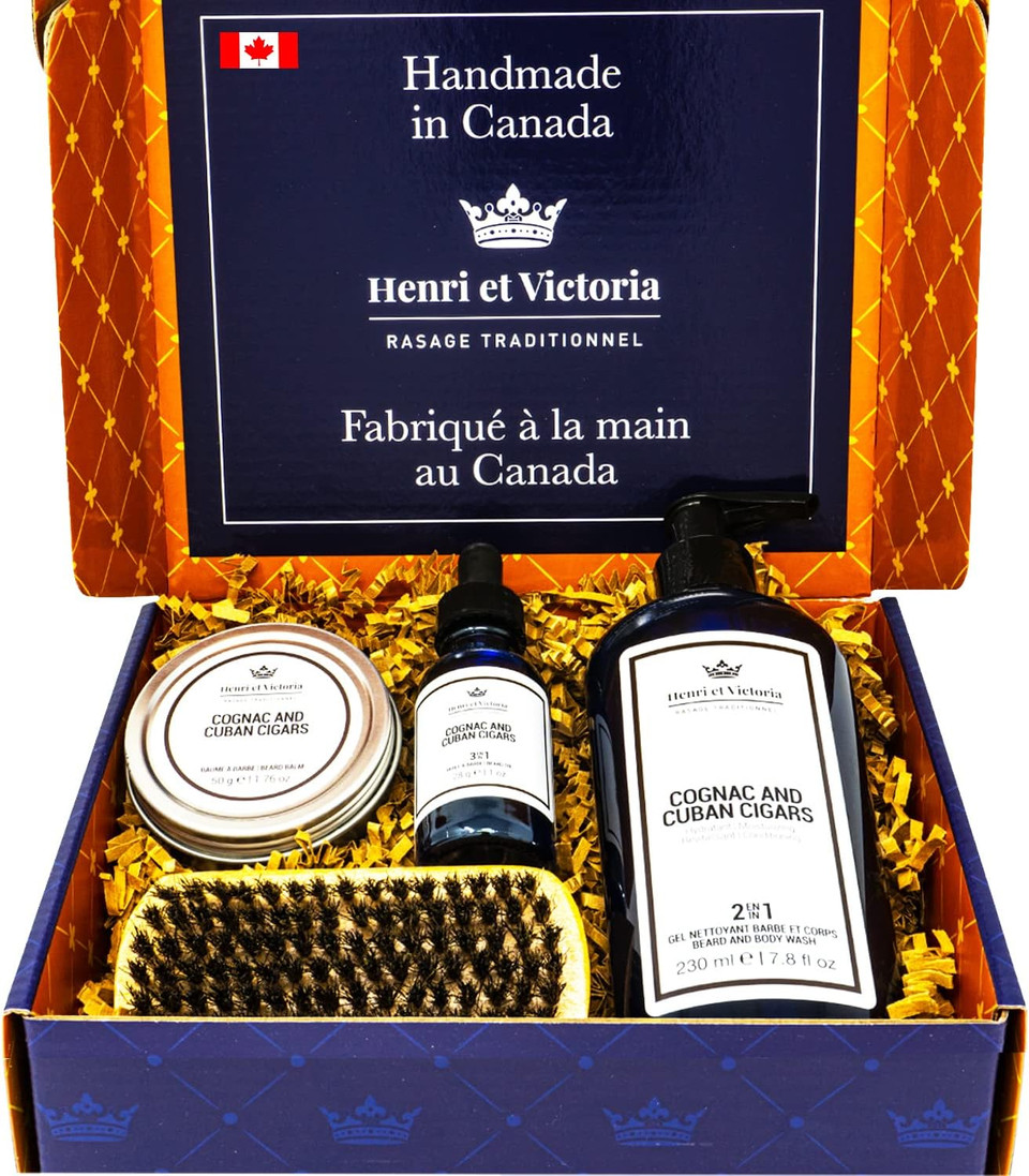 Henri Et Victoria Beard Care Kit (Cognac And Cuban Cigars)
