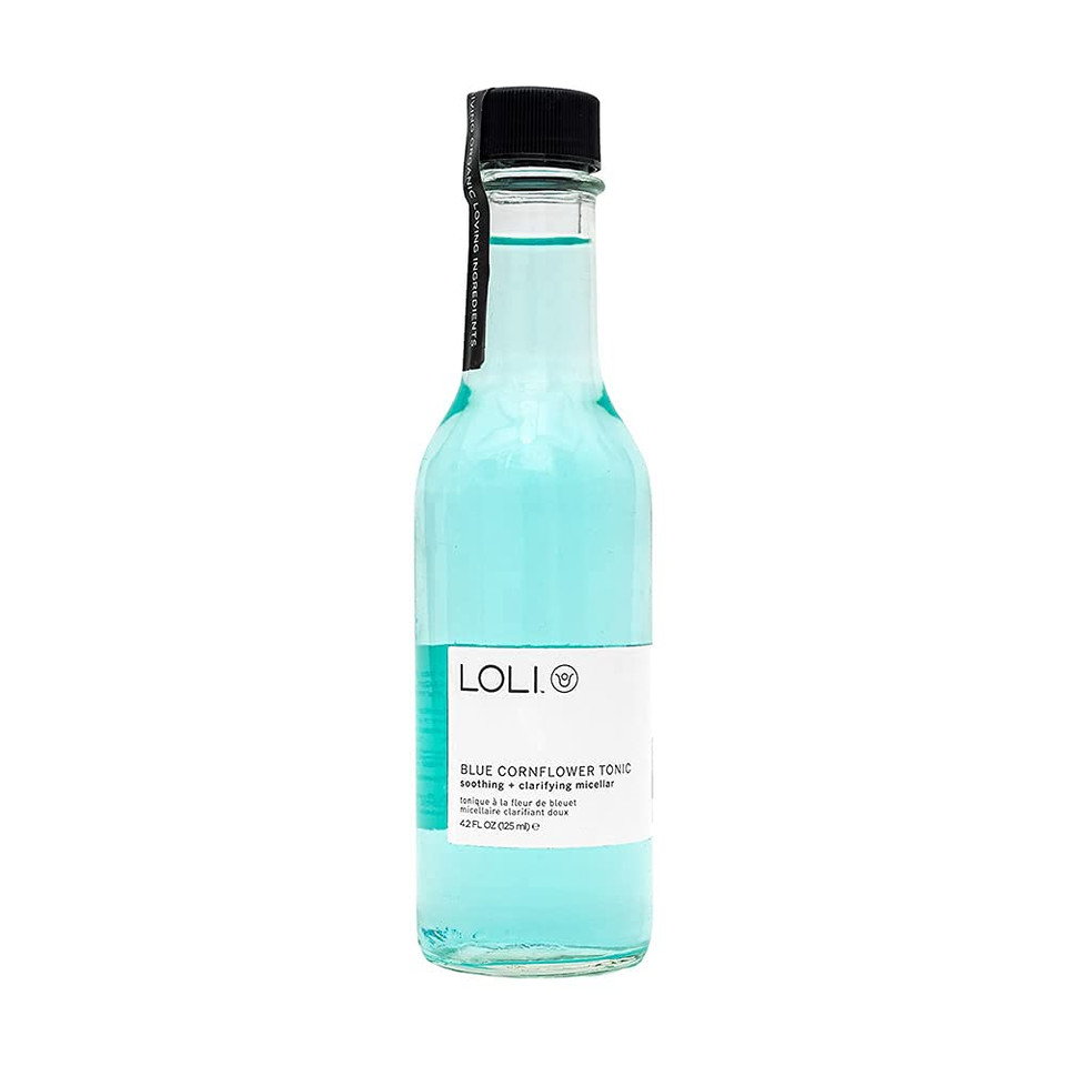 Loli - Organic Blue Cornflower Tonic Soothing + Clarifying Micellar - Cool Blue Potion For Sensitive Types | Clean, Non-Toxic, Zero Waste Skincare (4.2 Fl Oz)