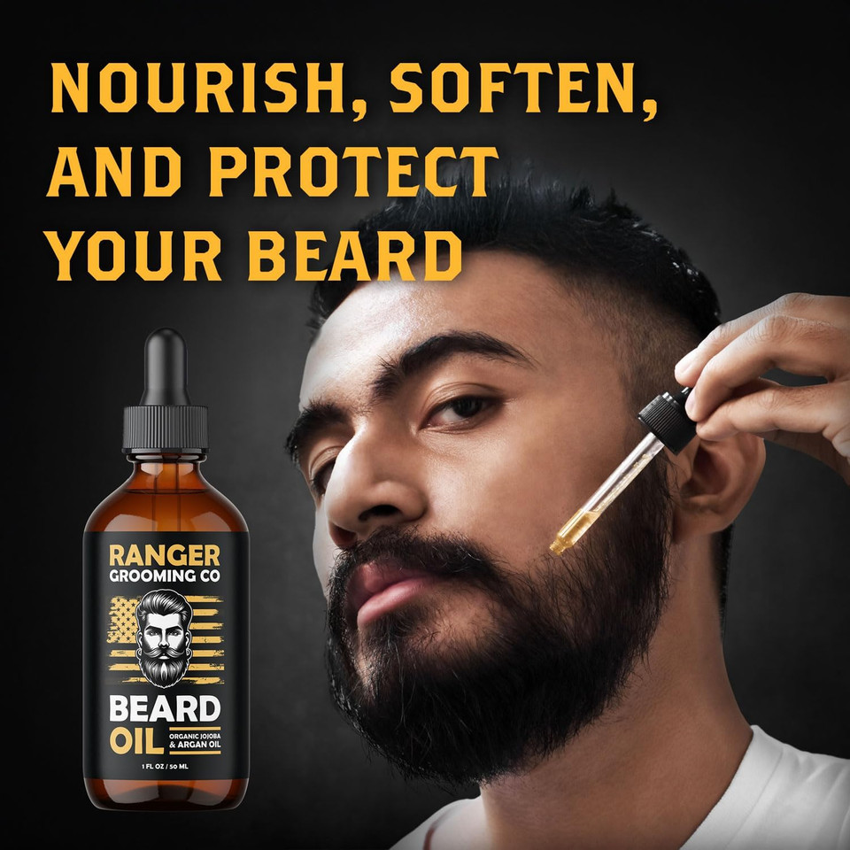 Leven Rose Beard Oil For Men And Beard Softener 100% Pure Natural For Bearded Men, Mustaches, And Moisturized Skin 1 Oz By Ranger Grooming Co