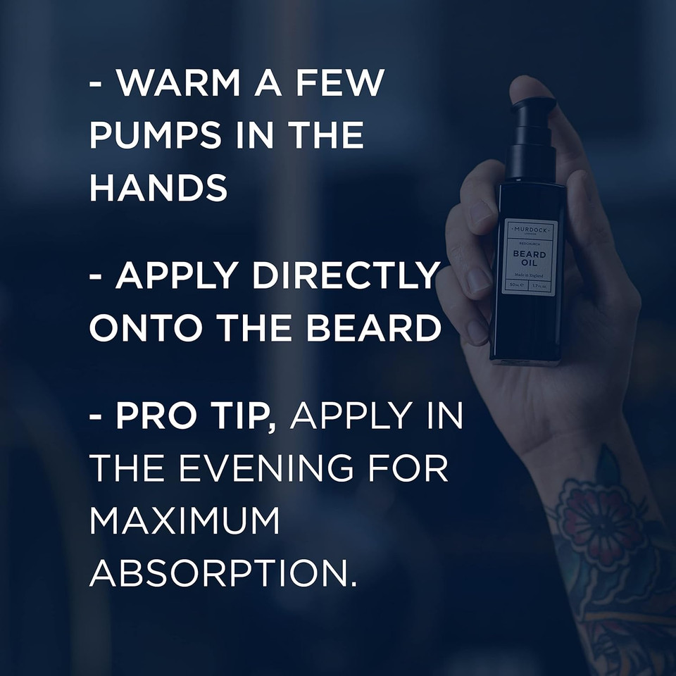Murdock London Beard Oil For Men - Natural Scent Beard Oil For Healthy Growth & Nourishment - Provides Glossy Finish - 50 Ml