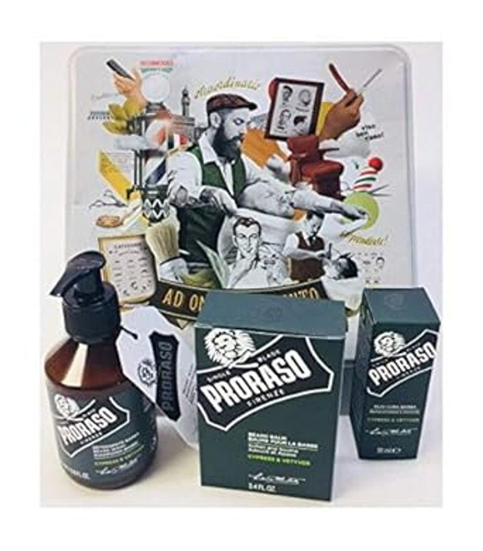 Proraso Beard Care Kit Gift Set For Men With Beard Wash, Beard Oil And Beard Balm Proraso Beard Care Kit Gift Set For Men With Beard Wash, Beard Oil And Beard Balm