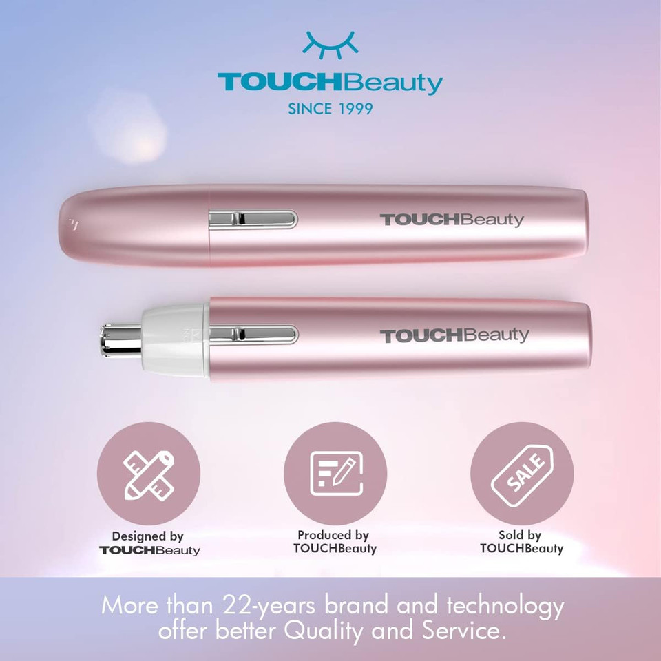 Touchbeauty Portable Ear Nose Hair Trimmer For Women 14500Rpm Faster Motor Painless Safe Trimming System Mini Sized Battery Powered 2051Rose Pink Touchbeauty Portable Ear Nose Hair Trimmer For Women 14500Rpm Faster Motor Painless Safe Trimming System Mini Sized Battery Powered 2051Rose Pink