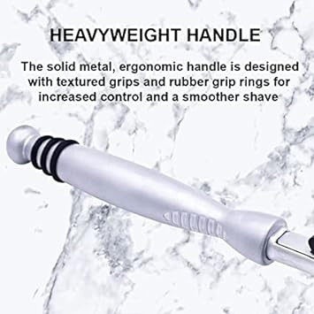 All Metal Heavyweight Chrome Atra Compatible Twin Blade Razor & 10 Personna Pivot Plus Blades