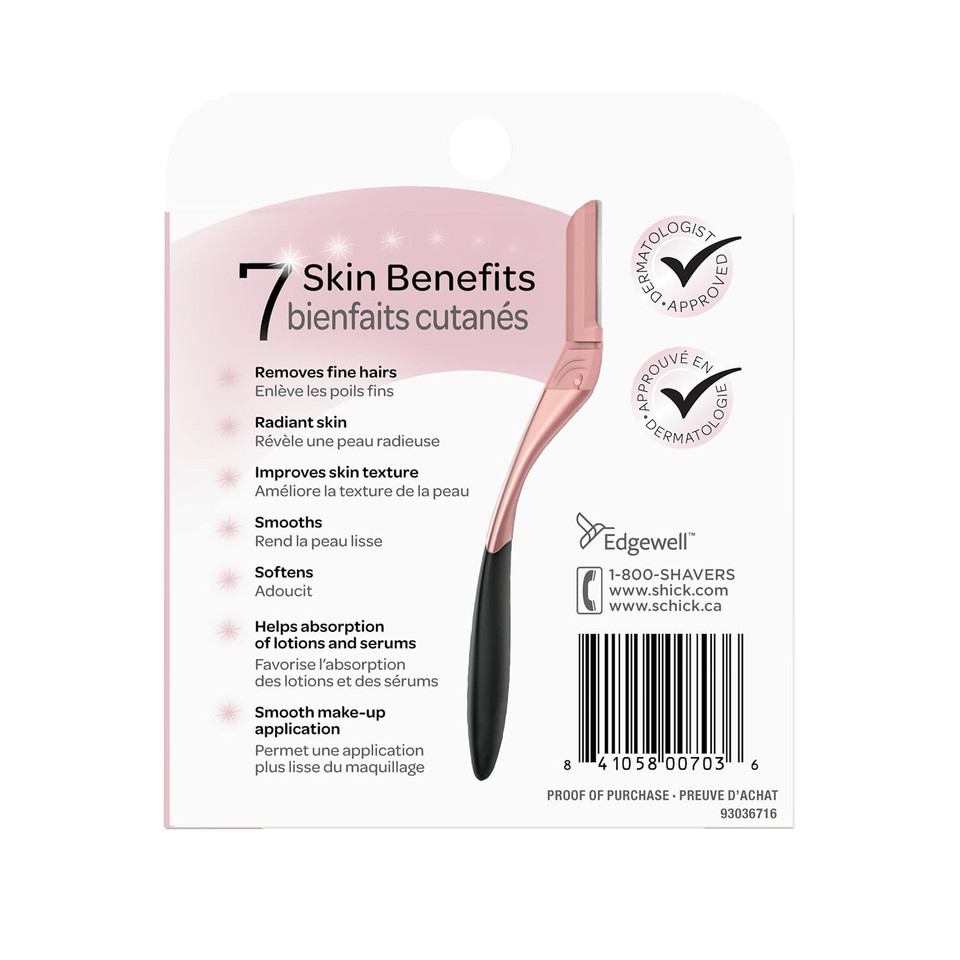 Schick Hydro Silk Dermaplaning Wand Refill Blades  Refills, 6 Professional Style