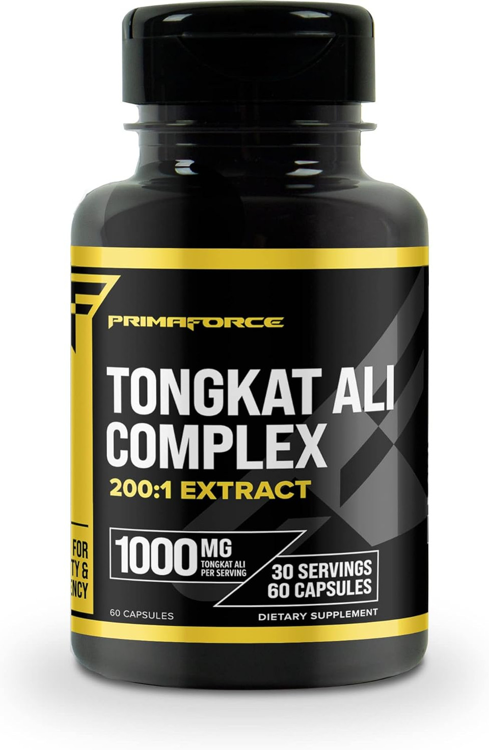 Primaforce Tongkat Ali Complex (1000Mg) 30 Servings, 60 Capsules - With 200:1 Tongkat Ali Extract, Tribulus Terrestris Extract & Bioperineã¢Â® Black Pepper Extract