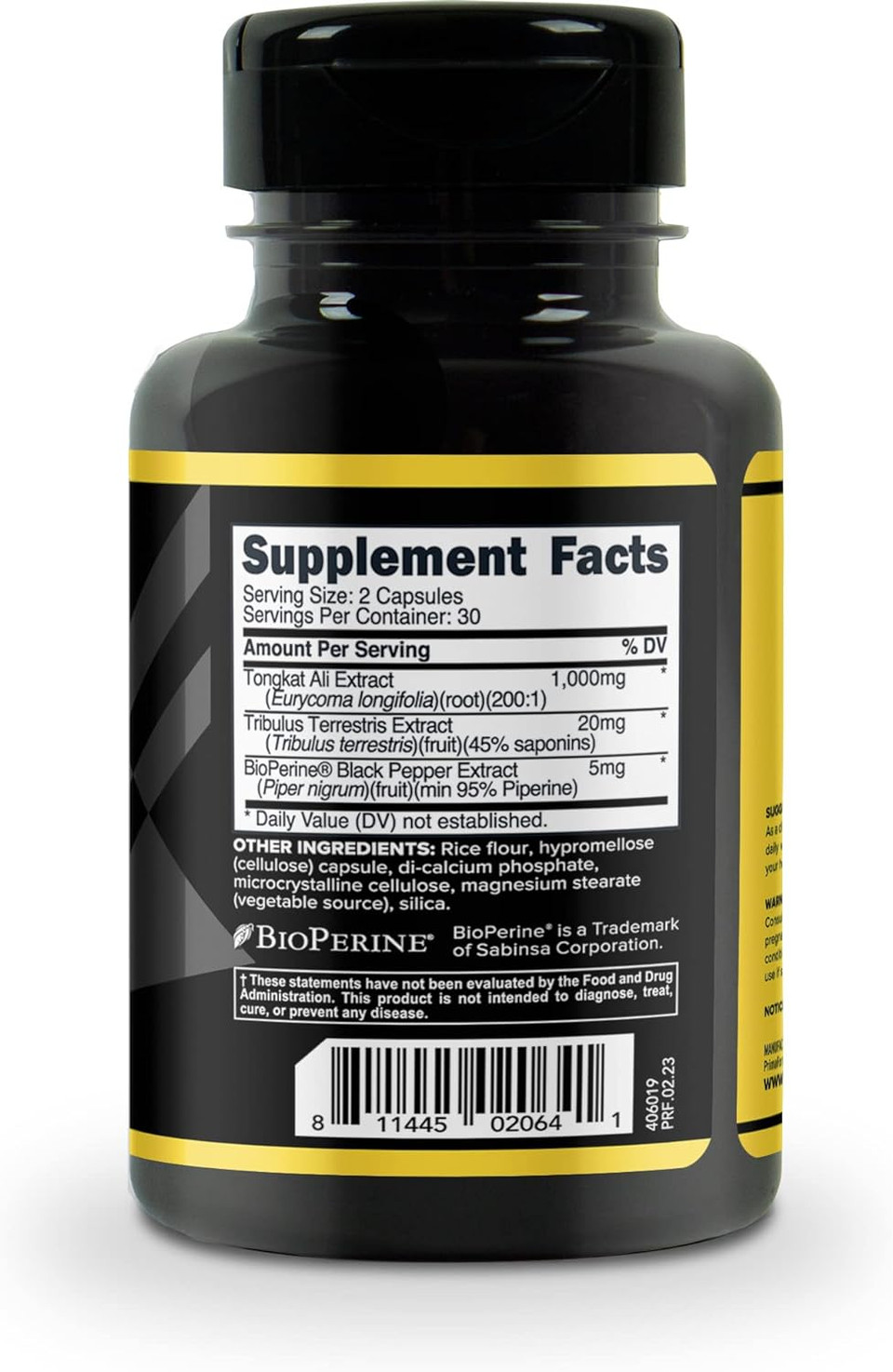 Primaforce Tongkat Ali Complex (1000Mg) 30 Servings, 60 Capsules - With 200:1 Tongkat Ali Extract, Tribulus Terrestris Extract & Bioperineã¢Â® Black Pepper Extract