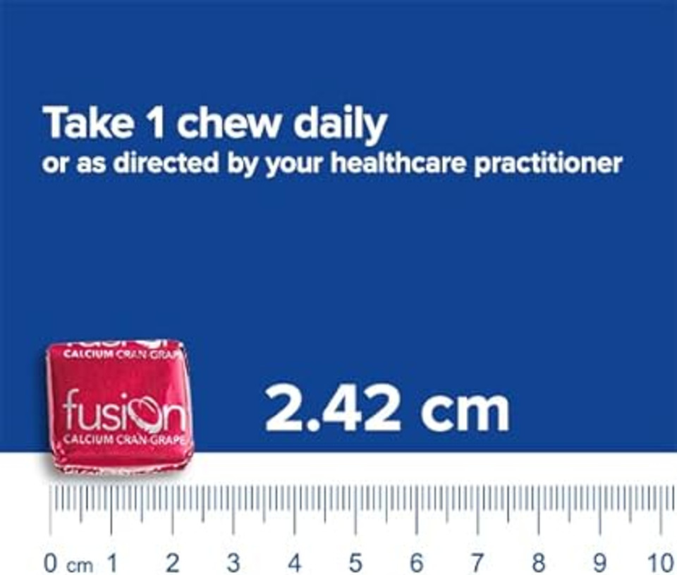 Bariatric Fusion Calcium Citrate & Energy Soft Chew Bariatric Vitamin | Cranberry Grape | Sugar Free | Bariatric Surgery Patients Including Gastric Bypass And Sleeve Gastrectomy | 60 Count