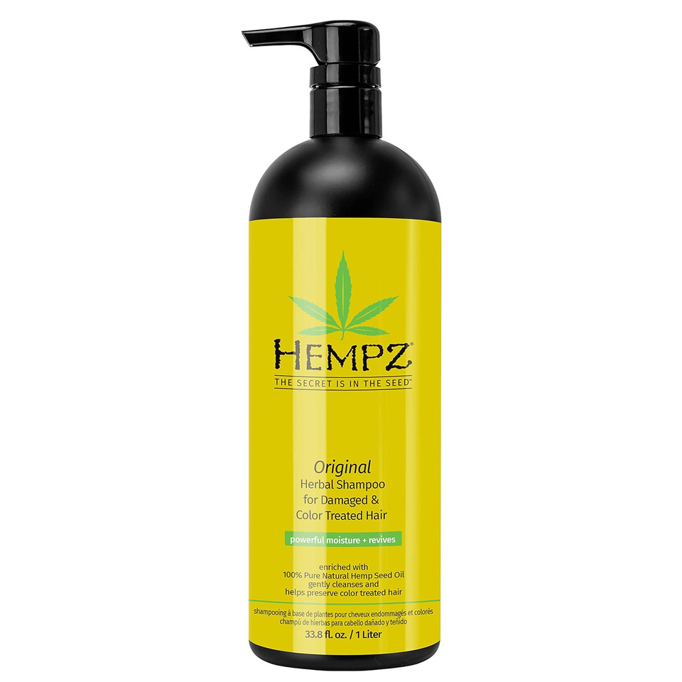 Hempz, Original Herbal Shampoo, Sweet Banana And Floral Scent, Damaged Or Color Treated Hair, 33.8 Oz